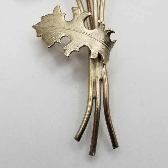 GioVanni Di Rocco Silver Tone Metal Wild Flower Pin Brooch Realistic Signed 70s - Picture 10 of 16